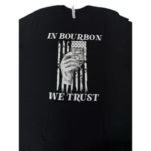 Bourbon T Shirt Mens 3XL Black Short Sleeve IN BOURBON WE TRUST